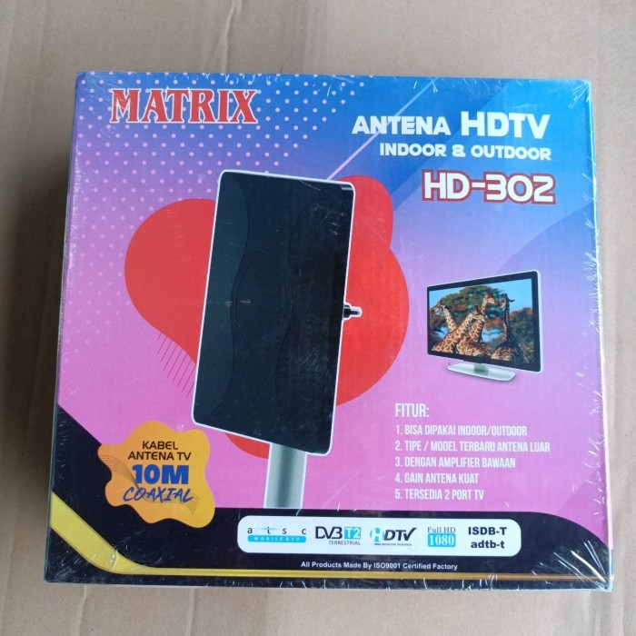 Antena Tv Digital Matrix Hd- 302 Indoor- Outdoor - Antena Tv Digital