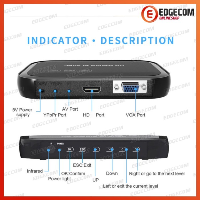 Hdmi Media Player Full Hd 1080P With Hdmi