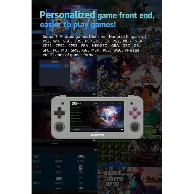 GROSIRUNIK99 ANBERNIC RG505 128GB - Dual Mode Emulator Retro Game Handheld Console