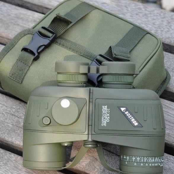 TEROPONG BINOCULAR BINOKULAR MILITER MARINE PRO 10X50 KOMPAS COMPASS