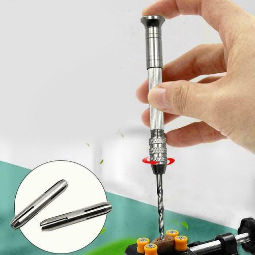 KOMPLIT Mini Pen Hand Drill Bor Tangan Manual Lobang Stainless Steel PCB