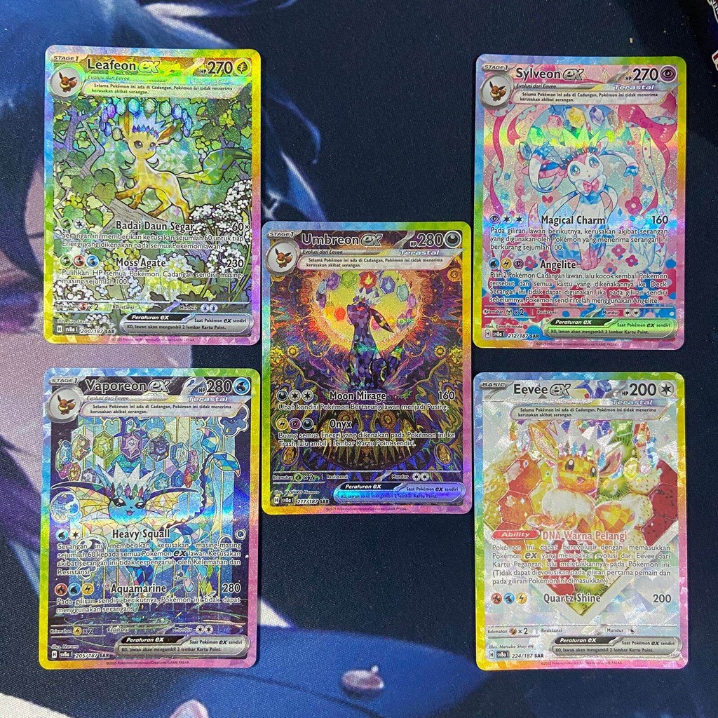 pokemon (ID) paket eevee sylveon umbreon leafeon vaporeon ex SV8a SAR