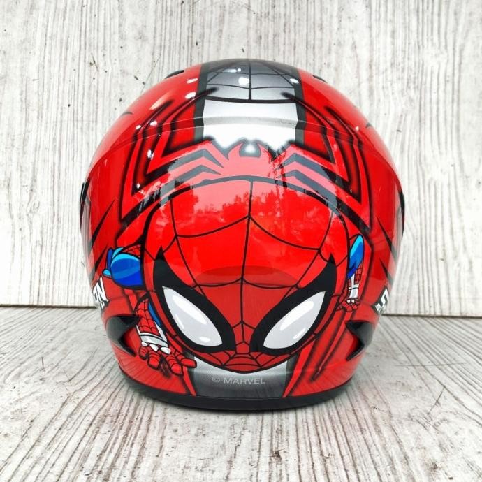 HELM MDS ANAK R3 JR SPIDERMAN BLACK DOFF