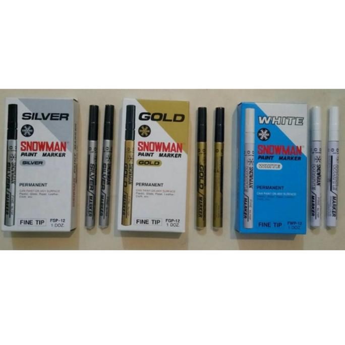 

Spidol snowman paint marker Fine FWP.12 White Gold Silver BS76