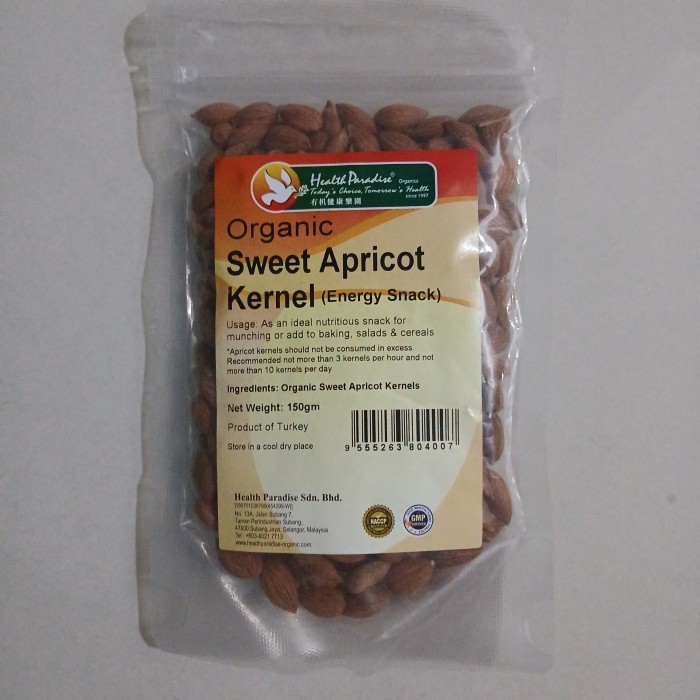 

SALE TERLARIS ORGANIC SWEET APRICOT KERNEL 150G. BIJI APRIKOT MANIS ORGANIK READYY