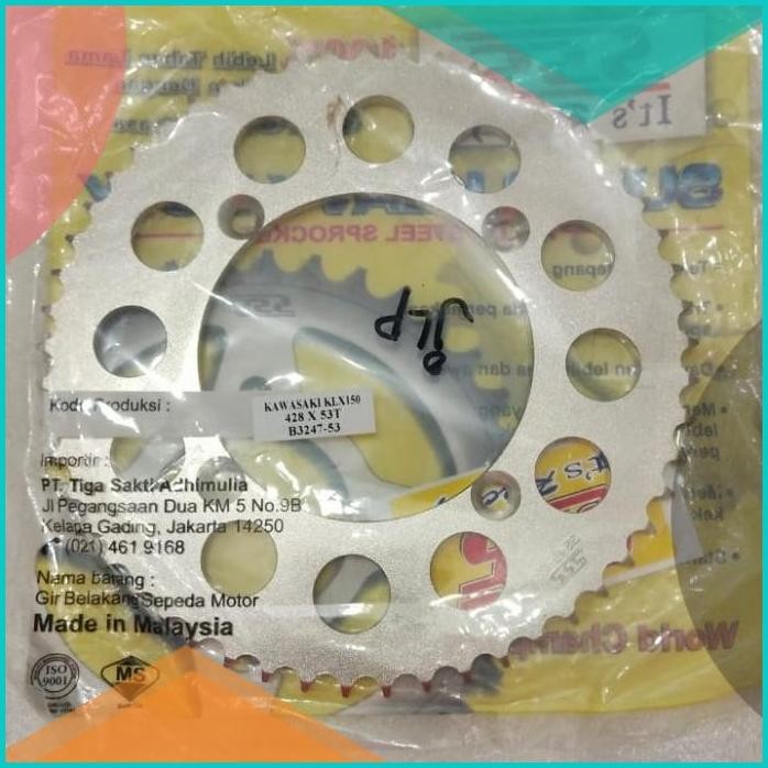 GEAR BELAKANG | GIR BELAKANG KAWASAKI KLX 150 428*53 SSS 07D35Z4 sale