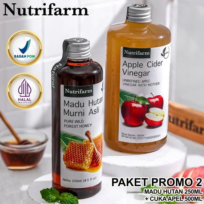 

NUTRIFARM PAKET CUKA APEL 500 ML DAN MADU HUTAN 250 ML