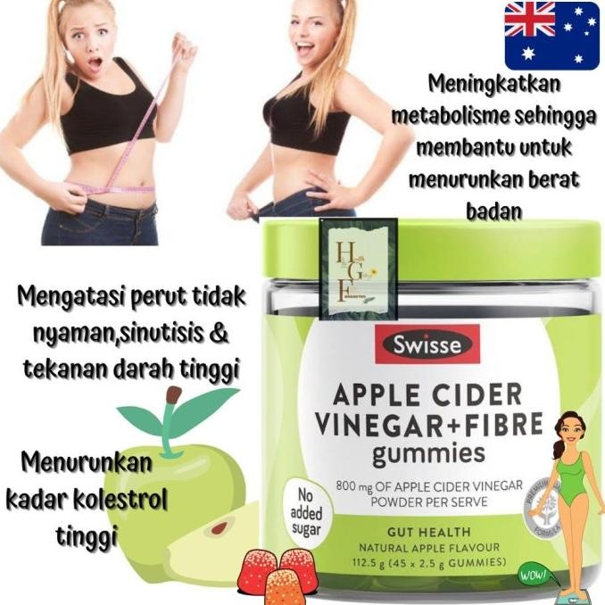 

Swisse Apple Cider Vinegar & Fibre Gummies 45 Pack