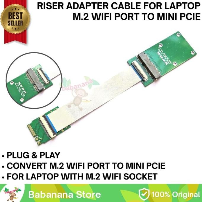 BISA TERMIN Riser Adapter Cable for M.2 Wifi Port to ni PCIE Laptop PCI Express