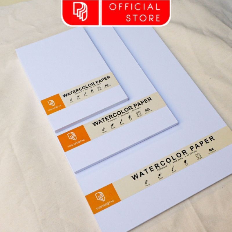 watercolour sketchbook kertas sketsa a6 a5 a4 250 gsm