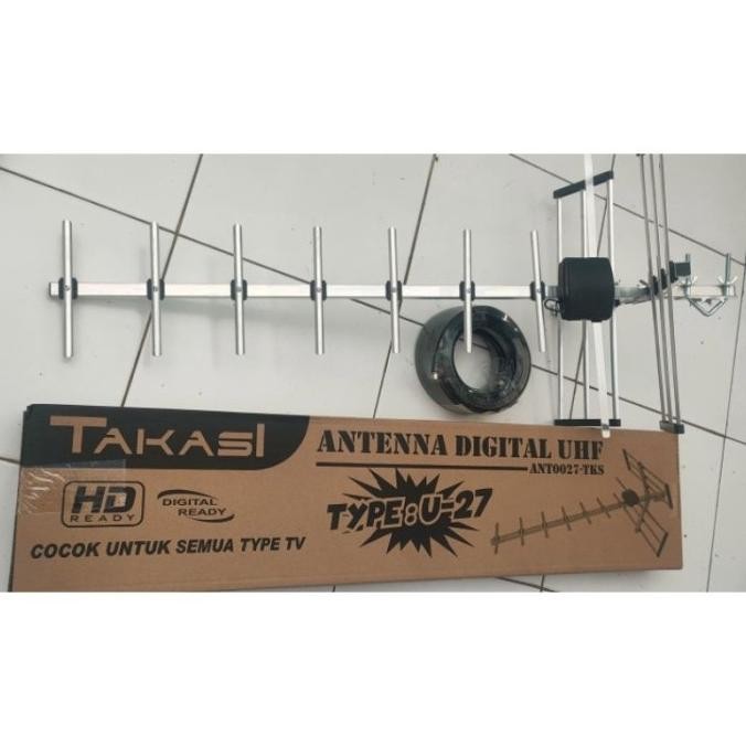 TANAKA ANTENA TV OUTDOOR DIGITAL ANALOG TANAKA U-27 KABEL 15M U27 LCD PROMO