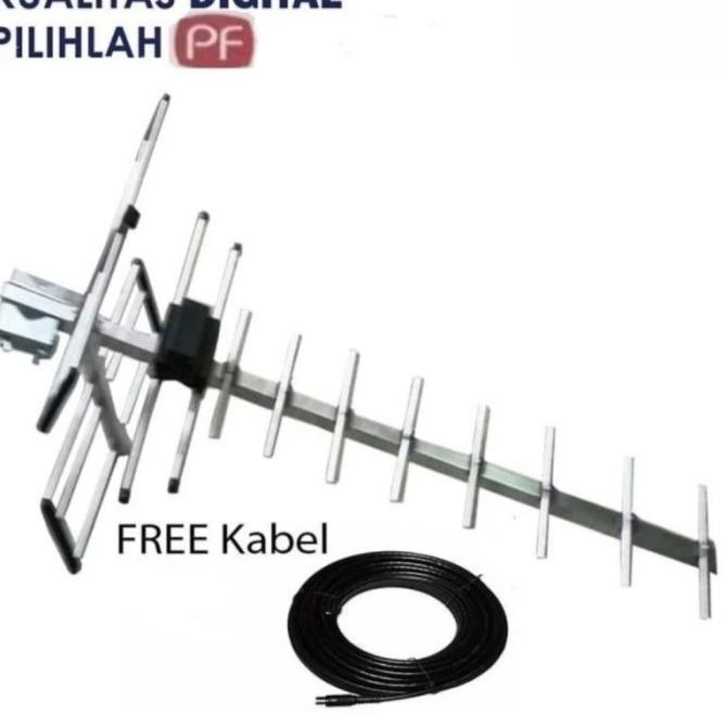 ANTENNA TV DIGITAL PF HD18 OUTDOOR KABEL 10METER HD 18 100% ORI TERBATAS
