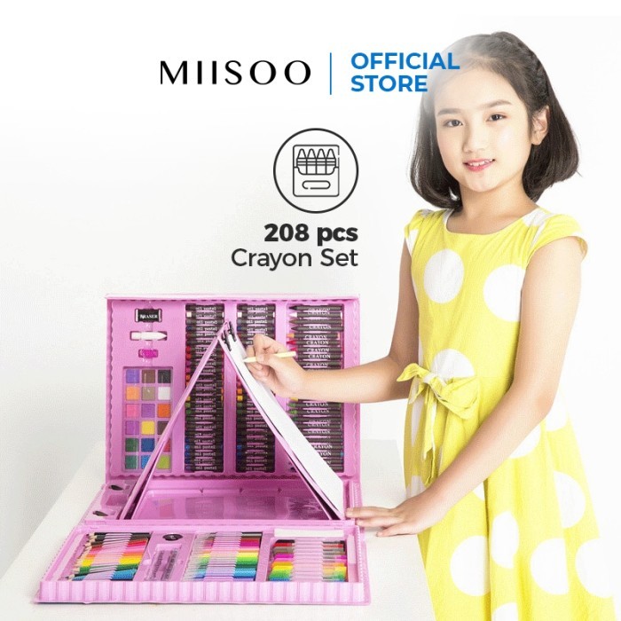 

Miisoo Set Crayon 208 Pcs Set Pensil Warna Pastel Pensil Minyak 150Pcs