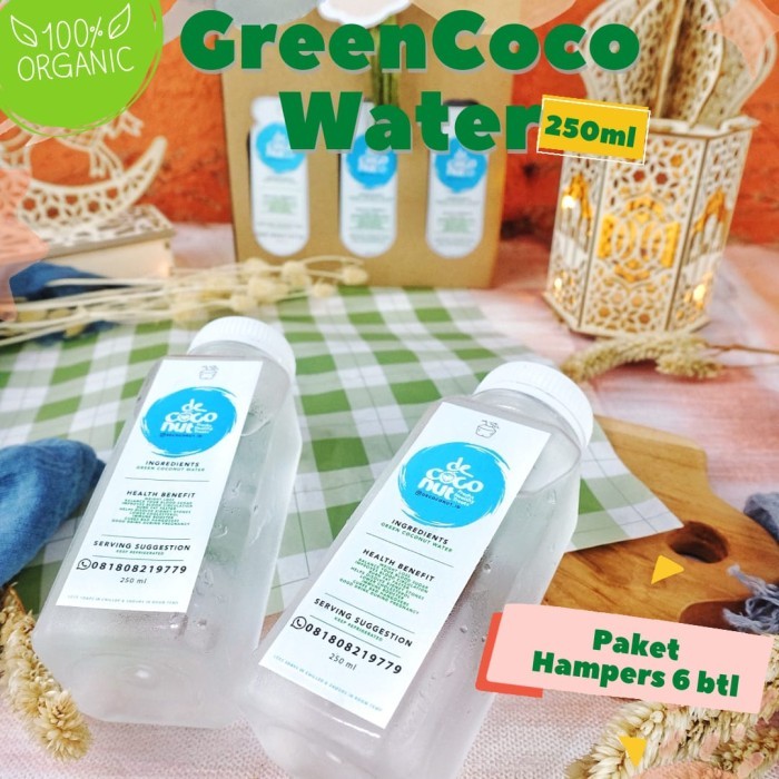 

PAKET HAMPERS, 6 BOTOL GREEN COCO/AIR KELAPA IJO @250ML