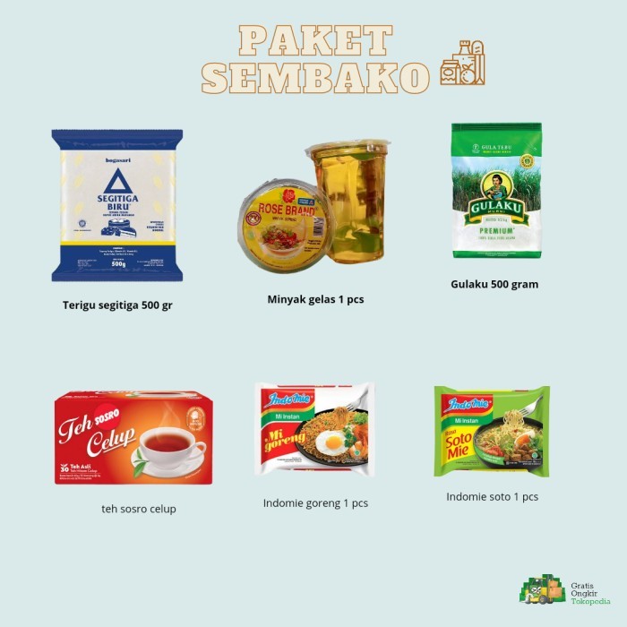 

PAKET SEMBAKO LENGKAP MURAH / PAKET SEMBAKO IRIT / SEMBAKO