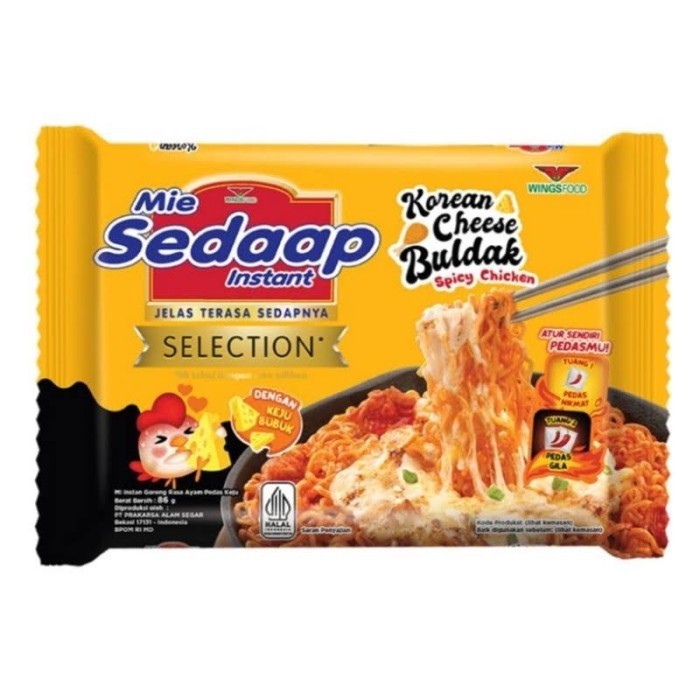

Mie Sedaap Selection Korean Cheese 1dus (40pcs)