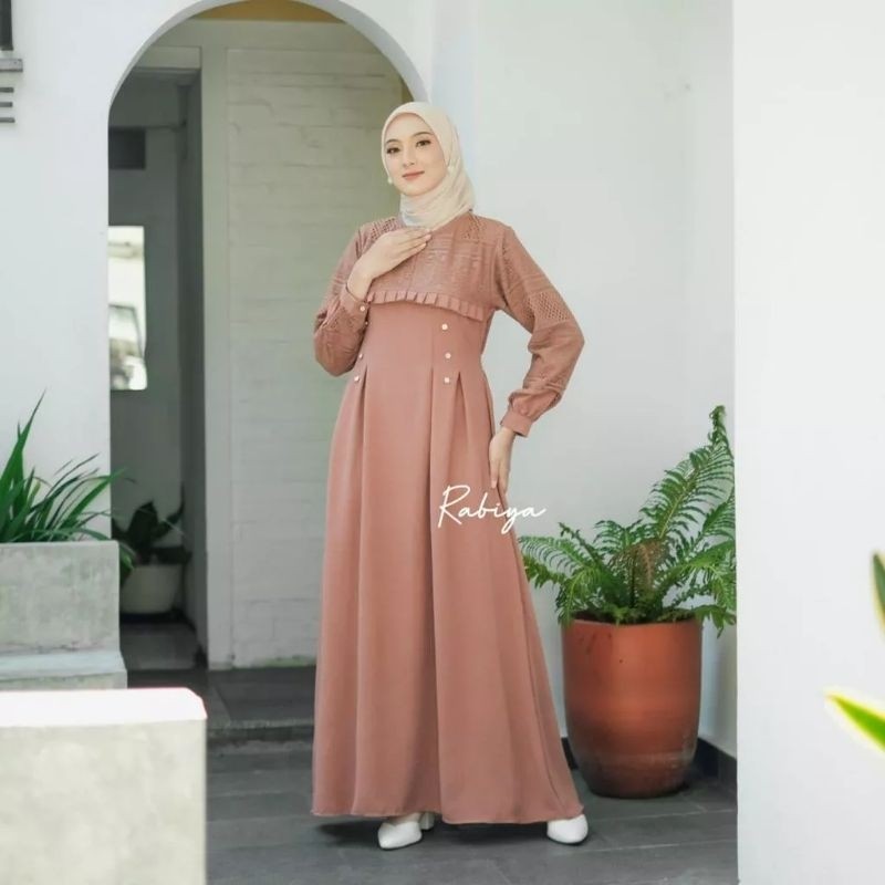 Hamis Gaun Gamis Modern Adem Ganis Premium Mewah Lebaran Gmis Ibu Ibu Pengajian Games Perempuan Dres