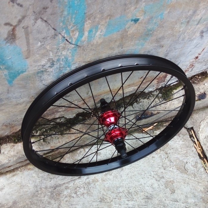 Rear Wheelset BMX Trebol Cassette Hub Novatec Rebel 9T 36H RHD - Red