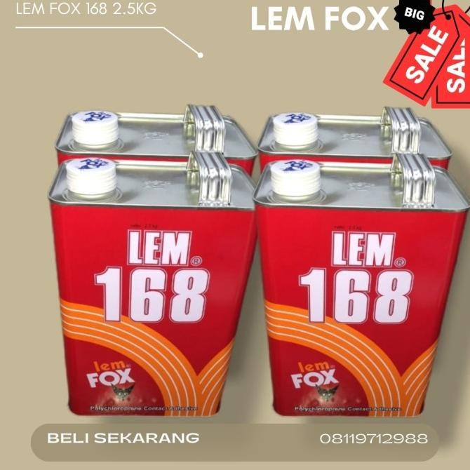 

Promo Lem Fox 168 Galon 2,5kg / Lem Fox Kuning 168 Polos COD