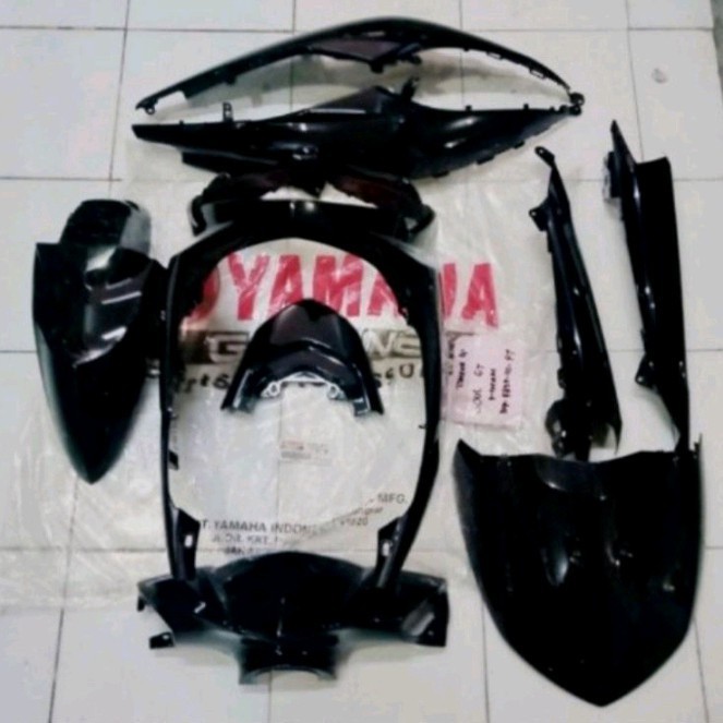 cover full body halus yamaha mio soul gt 115 1kp hitam metalik ori