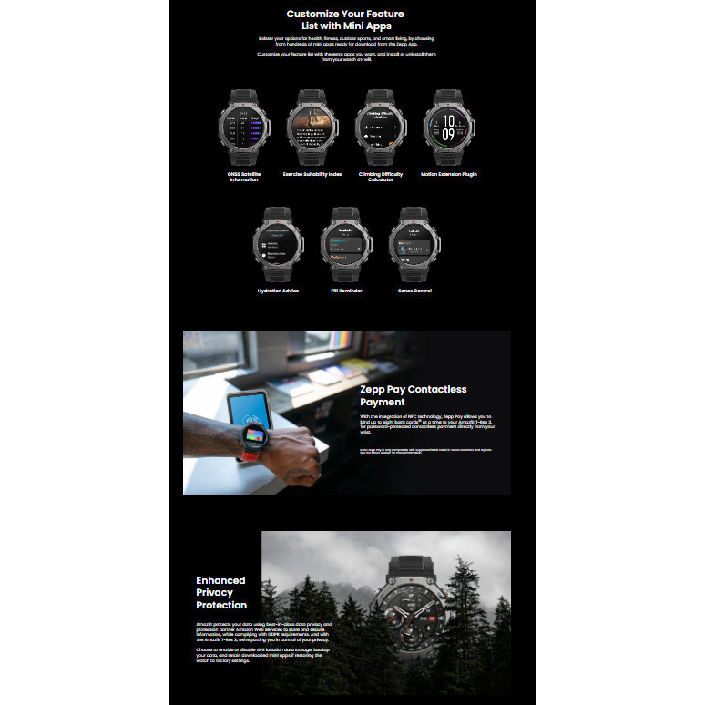 Amazfit T-Rex 2 & T-Rex Pro Smartwatch 1.39 AMOLED Garansi Resmi