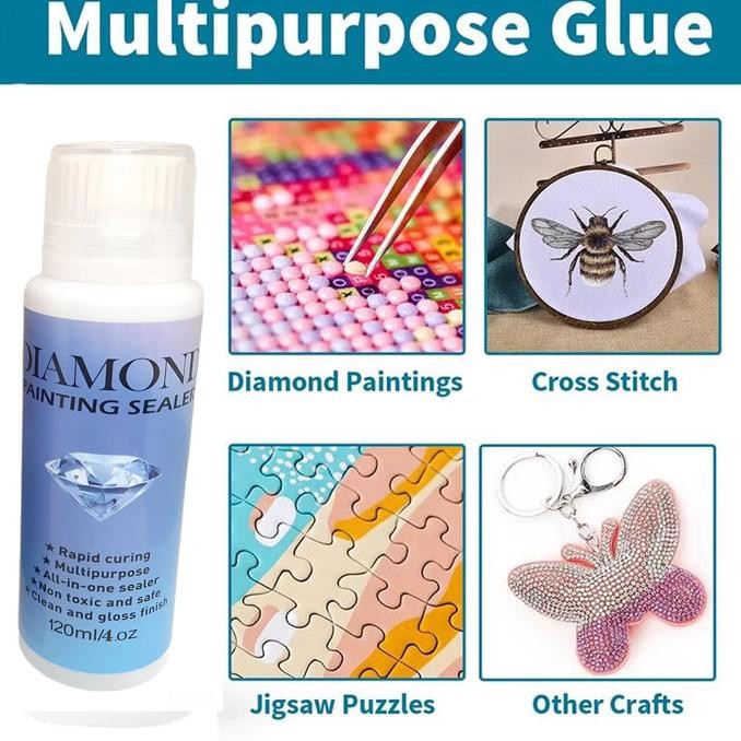 

Promo 120ml Adhesives & Sealers Puzzle Art Glue, Glue to give Shine Effect Sealer for Diamond Painting, Puzzle, etc COD