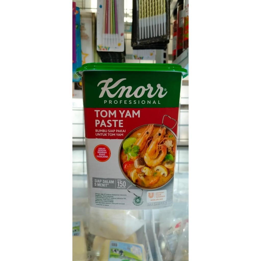

KNORR TOM YAM PASTA 1.5KG DALAM PAIL, BUMBU PASTA CAIR TOM YAM PRAKTIS