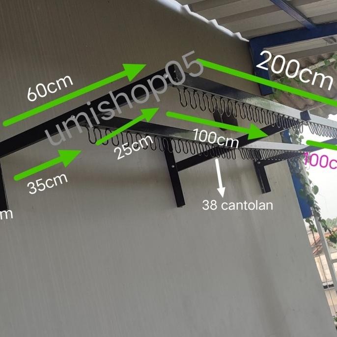 Jemuran lipat dinding 150 / 200cm