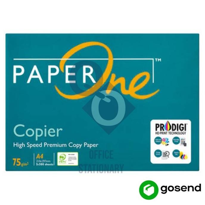 

Kertas Hvs A4 75Gr Paper One - 1 Dus Murah Khusus Gosend / Grab Original Dan Terlaris