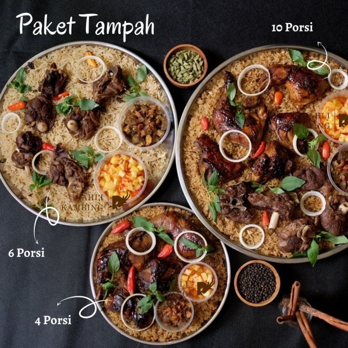 

Hampers Nasi Mix (Kebuli-Mandhi) Tampah 6 Porsi