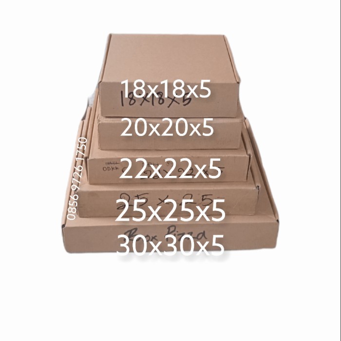 

Kardus Box Pizza Coklat Kraft Bermacam Ukuran Varian