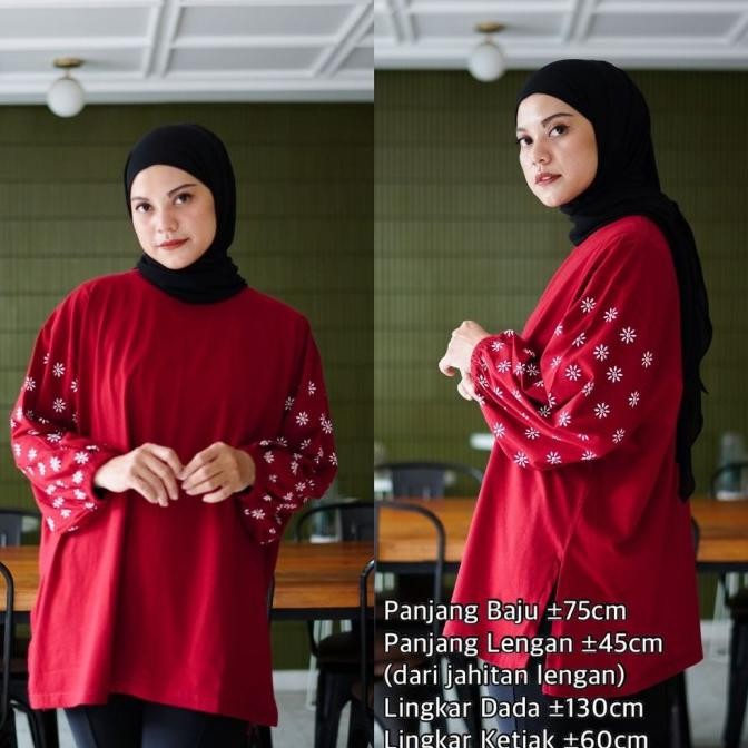 Atasan Wanita Kaos Lengan Panjang Jumbo LD 130 Femonritch