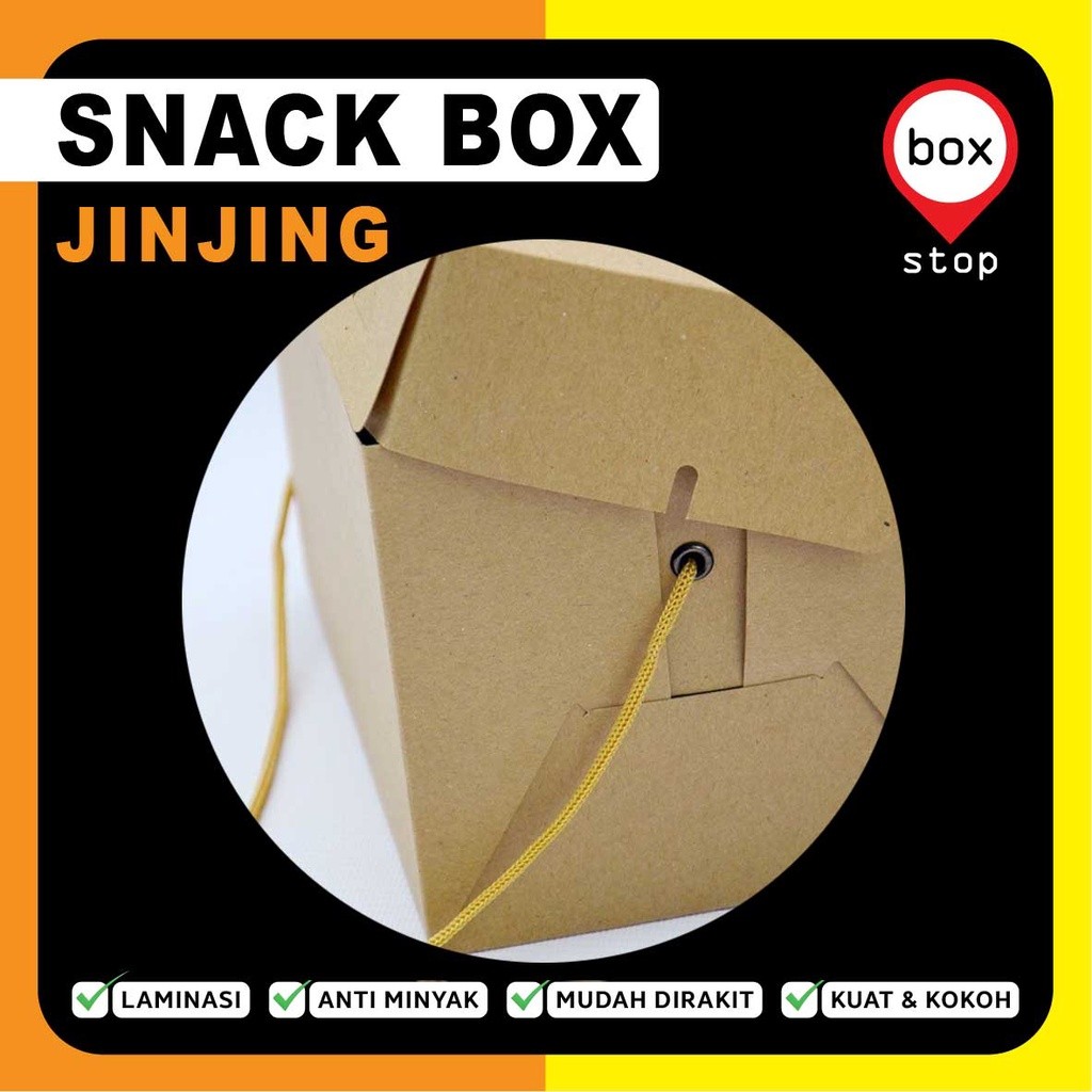 

Cake Box Jinjing Tali - Dus Kue - Snack Box - 18X13X13 Cm (20 Pcs)