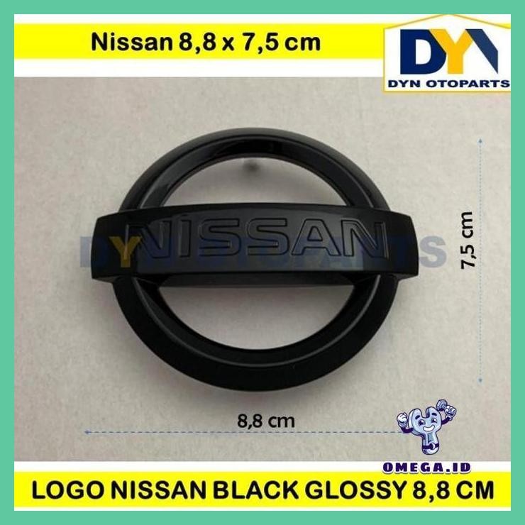 DYN250- LOGO EMBLEM LAMBANG NISSAN BLACK GLOSSY LOGO NISSAN HITAM GLOSSY MODEL ORI