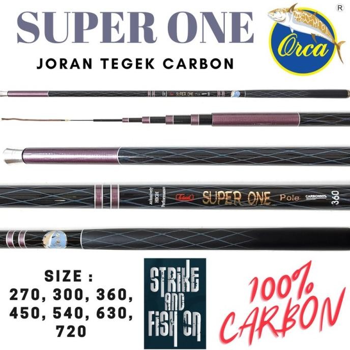 Joran Tegek Carbon Orca Super One 720 Ringan SALE