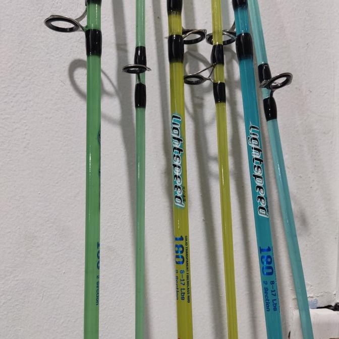Joran pancing sambung 2 panjang 180cm fiber transparan sambungan drat SALE