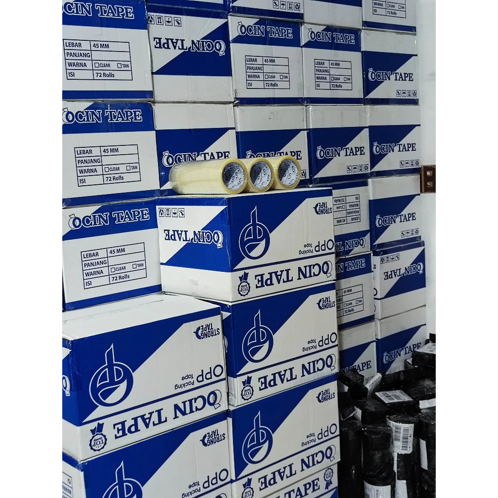 

lakban Nawa/Ocin Tape 1 dus isi 72 rol bening 2 inch 90Y harga termurah bisa cod