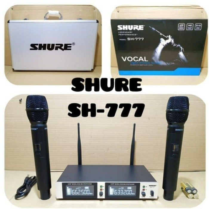 MIC WIRELESS SHURE SH 777 / SH777 / SH-777 FREE HARDCASE GRADE A++