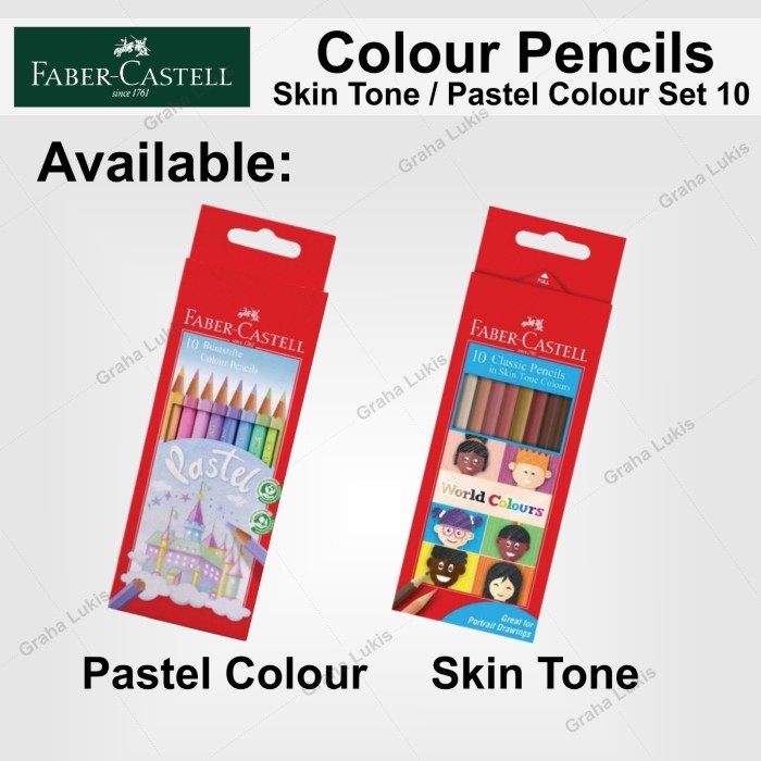 

SALE Faber Castell Pencil Set 10 - Skin Tone / Pastel Colour