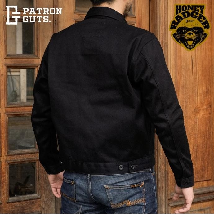 PATRON HONEY BADGER SELVEDGE TRUCKER BOXY JACKET PRIA STOK TERBATAS