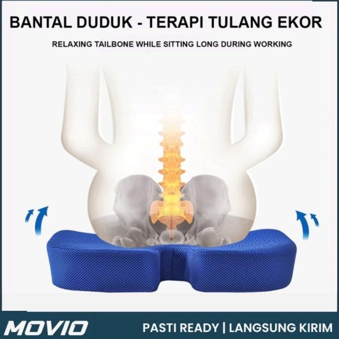 MOVIO Bantal Duduk Memory Foam - Bantal Kursi Sofa / Bantal Alas Duduk