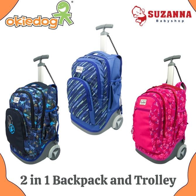 Stardust by Okiedog 2 in 1 Backpack and Trolley - Tas Troli Anak