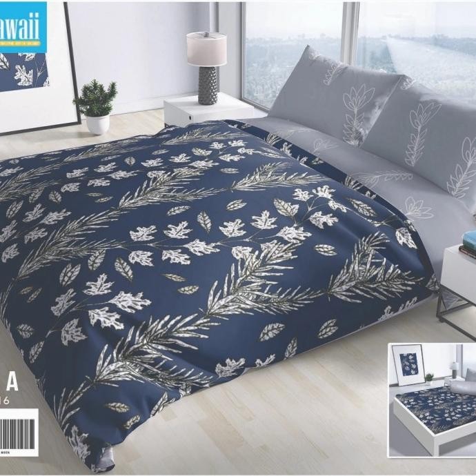 Satu Set Bedcover Hawaii My Love 180x200, Bedcover Sprei Tidak Rumbai2