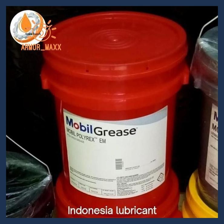 Mobil Polyrex Em Polyurea Grease (Bearing & Electric Motor Nlgi 2) Pail 16 Kg