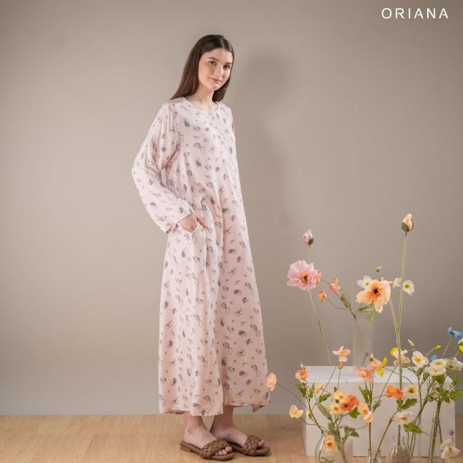 Murah Oriana Homewear Daster Panjang Busui Laiqa Vilina Series