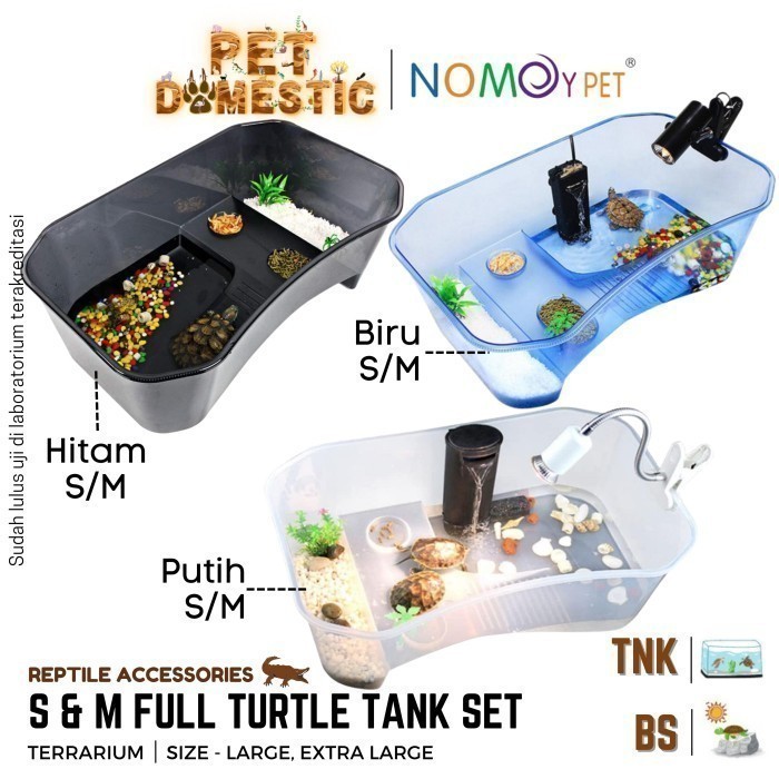 TERLENGKAP TURTLE TANK S & M KANDANG AQUARIUM VIVARIUM TEMPAT EMBER KURA BRAZIL