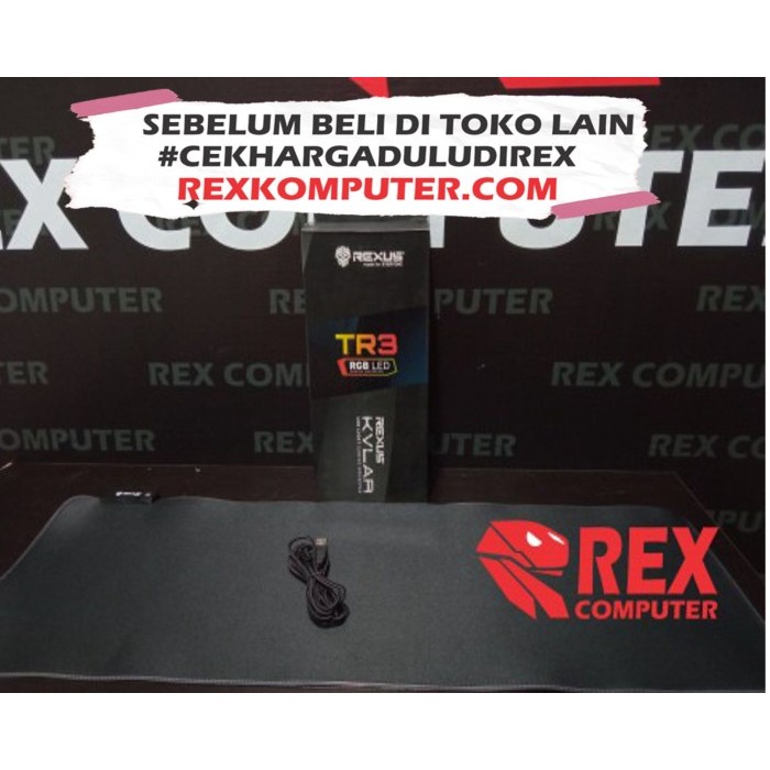 Rexus Mousepad Gaming RGB Kvlar TR3