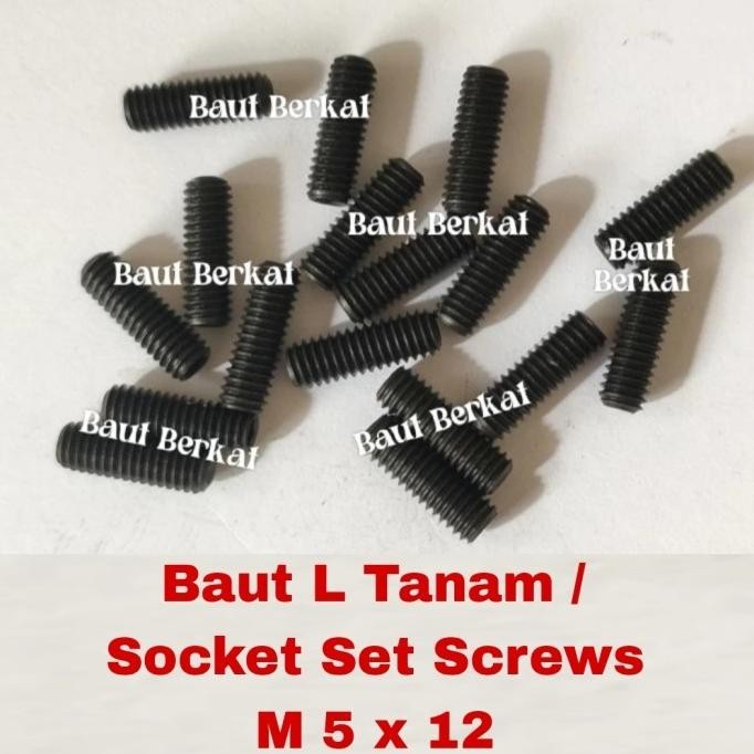 isi 1.000 pcs baut tanam 5x12 baut tanam m5 x 12 L-set baja m5x12