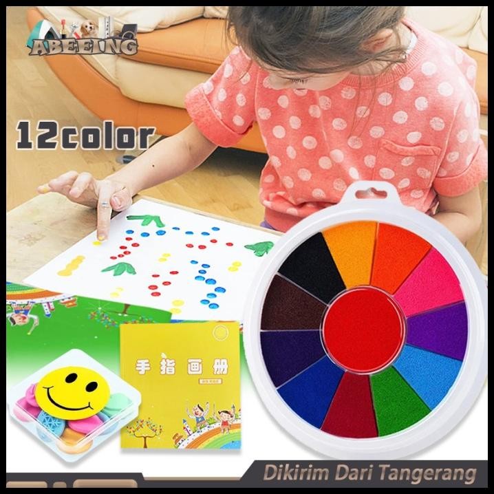 

Multicolor Tinta Stamp Kerajinan Tangan Ink Pad /Finger Paint 12Color