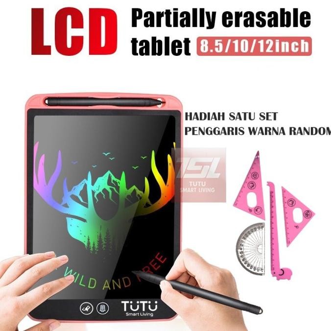 

PAPAN TULIS ANAK-DEWASA LCD WRITING TABLET 12"DGN PARTIAL DELETE WARNA